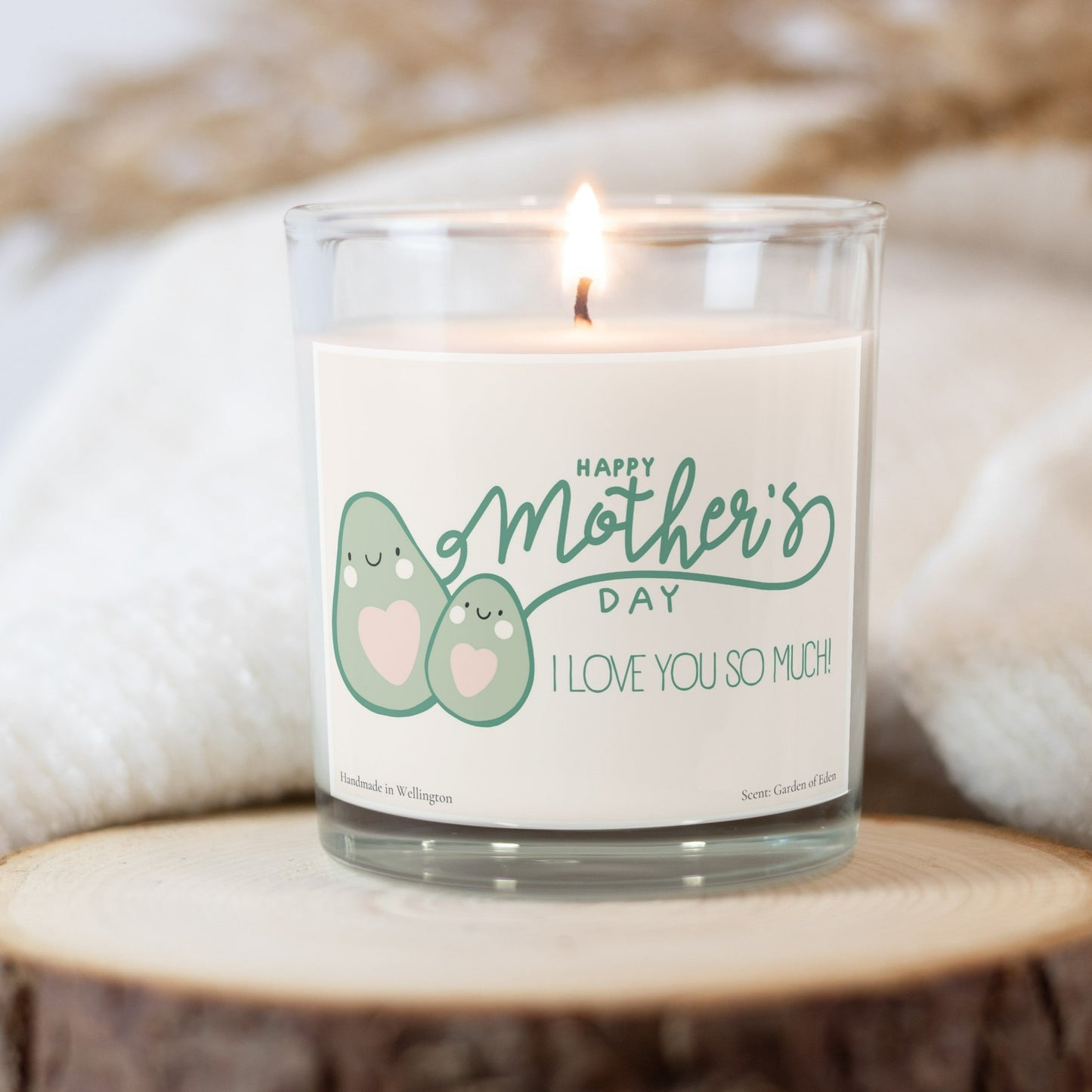 Happy mother's day, gift for mom, unique gift, special gift, MOM, cute, avocado,candle gift, 