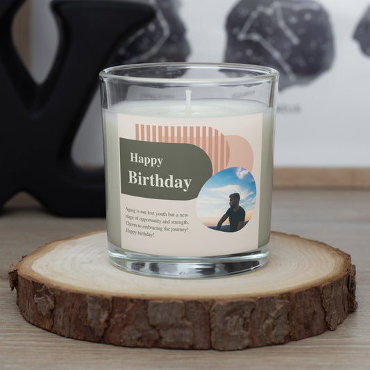 Birthday Gift Personalized Photo Geographic Candle