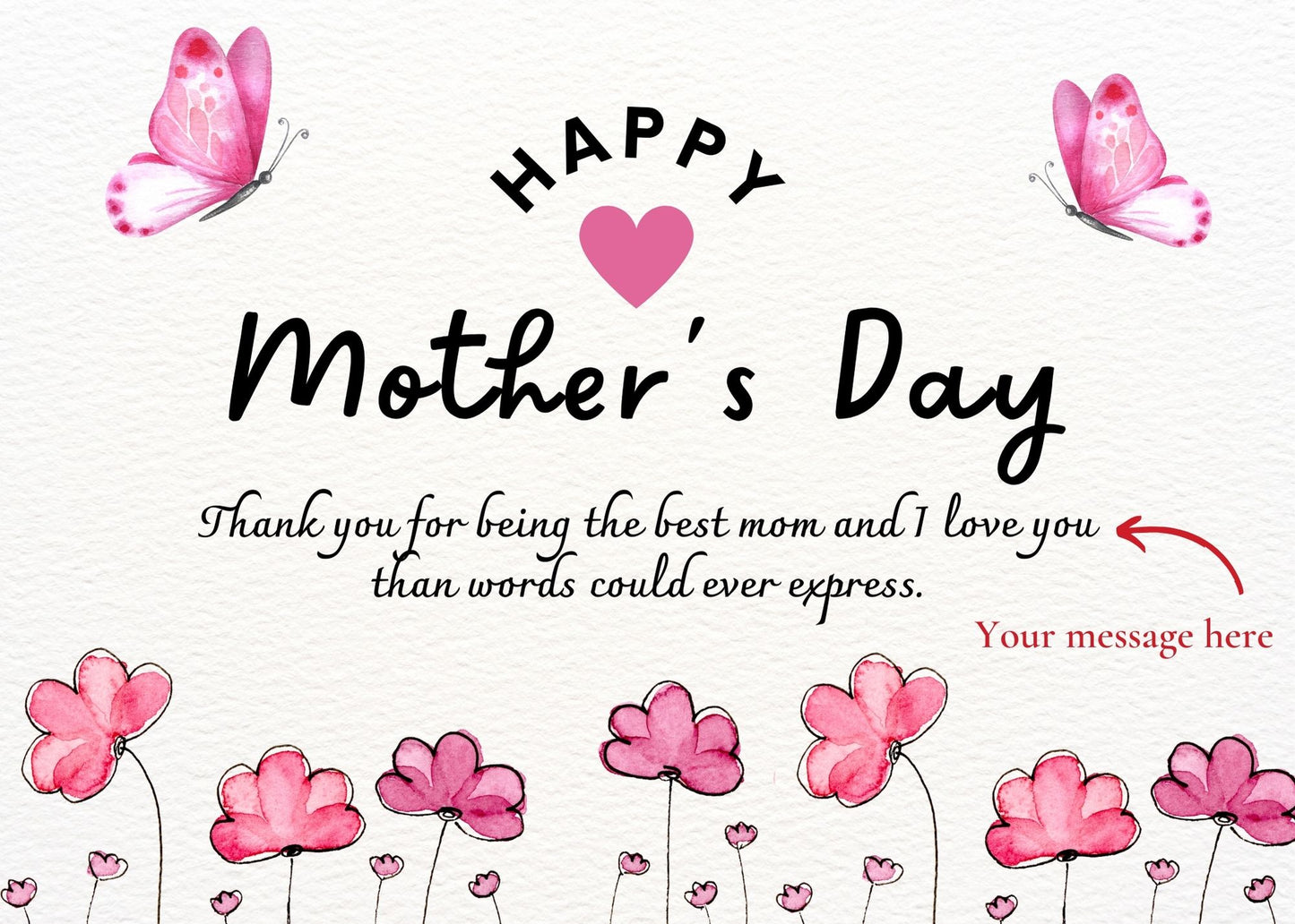 Personalised Butterflies and Flowers Candle - Personalized Gifts