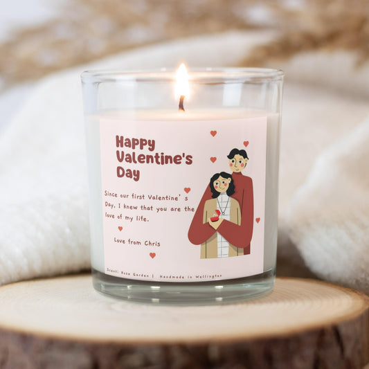 Valentine's Day Gift for Her Personalized Cute Couple Candle