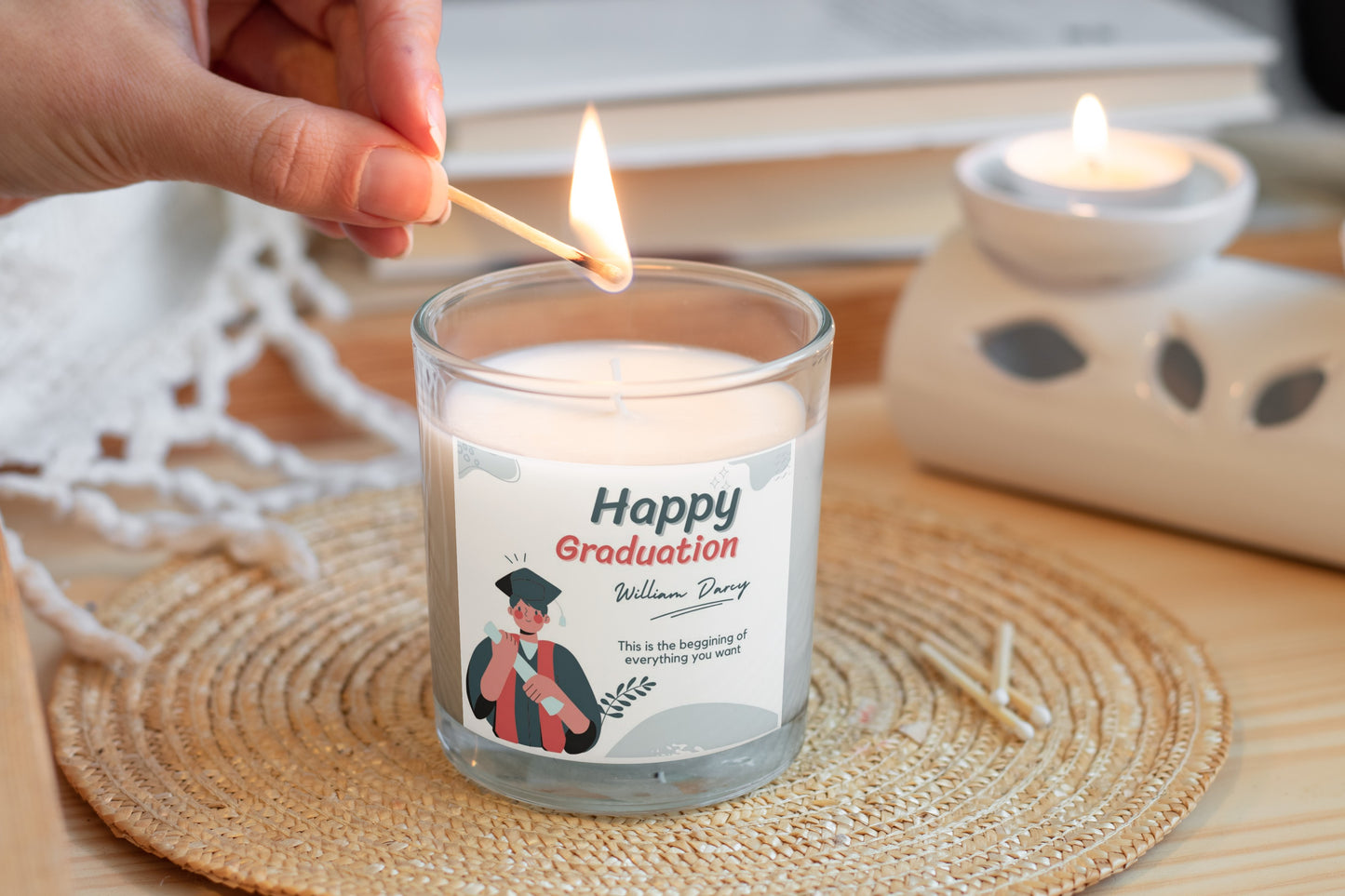 Happy Graduation - Personalized Candle