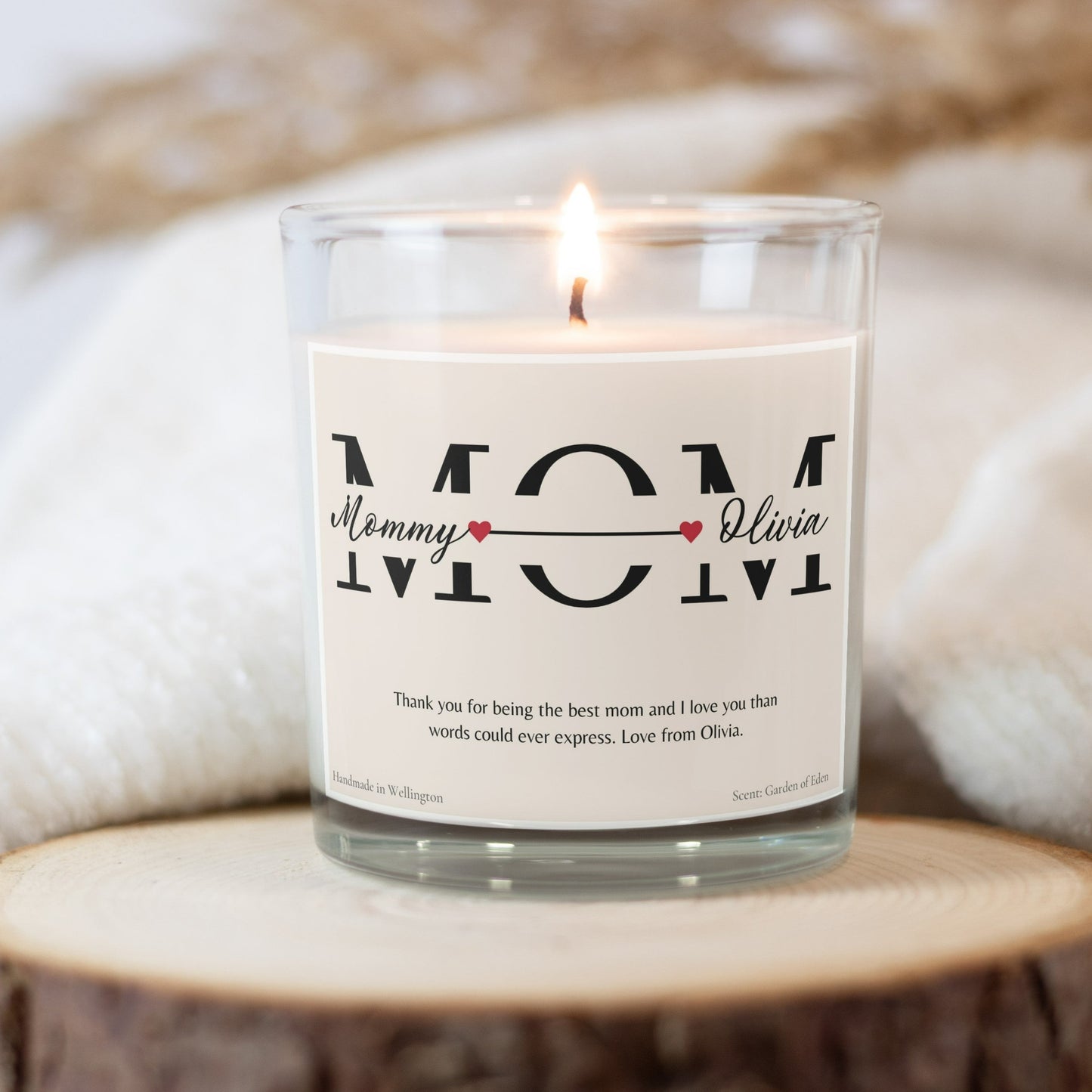 Happy mother's day, gift for mom, unique gift, special gift, MOM, message for mom, candle gift, customized gift, personalized gift, personalized your names, MOM letter