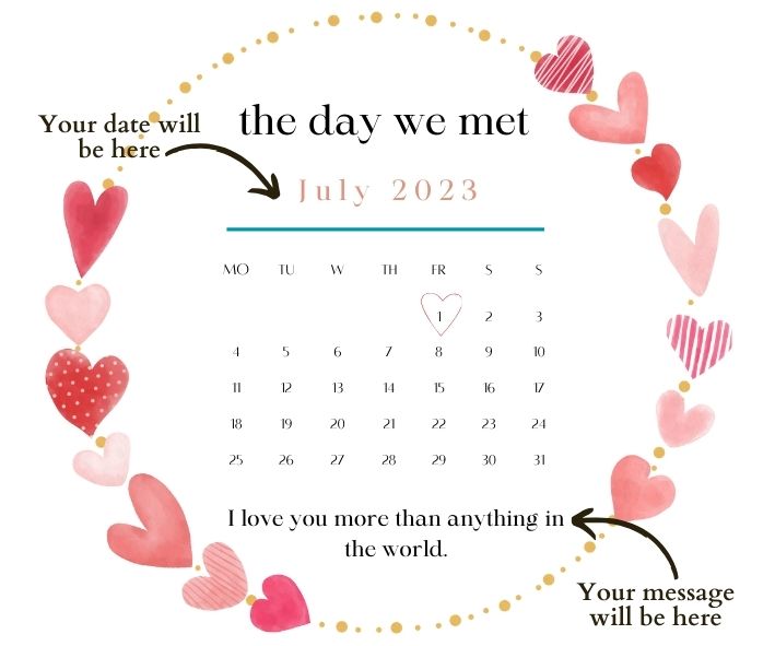 "The Day We Met" Personalized Gift Candle