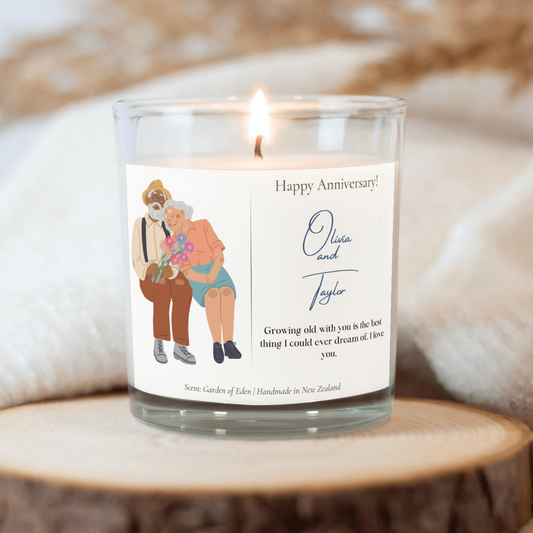 Personalised Happy Anniversary Candle - anyengarden