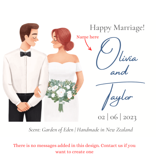 Personalised Happy Marriage Candle - anyengarden