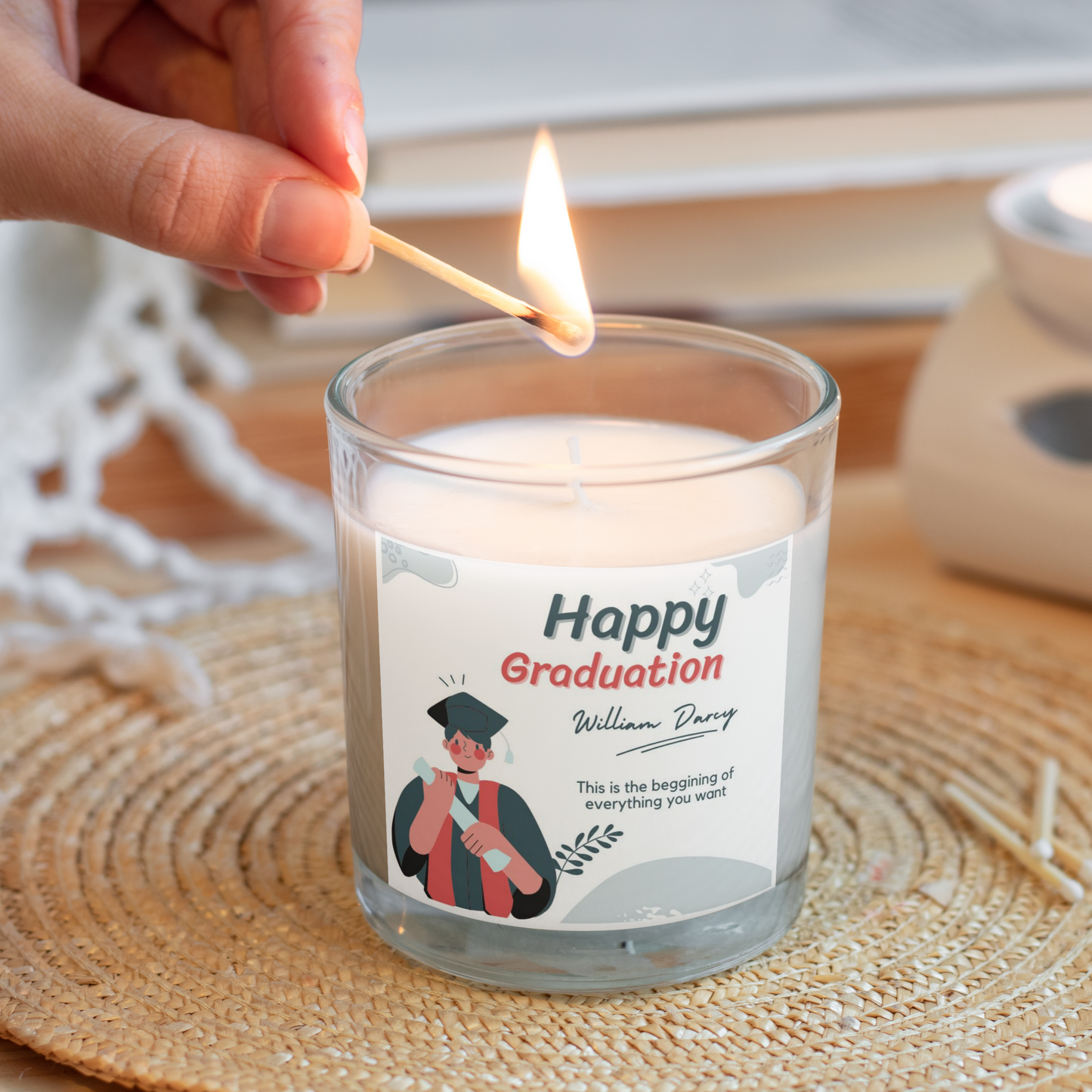 Happy Graduation - Personalized Candle