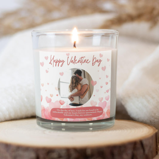Valentine's Day Gift for Her Personalized Photo Candle