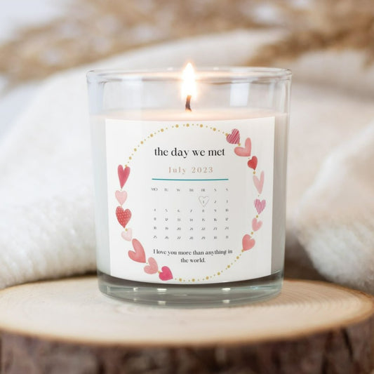 "The Day We Met" Personalized Gift Candle