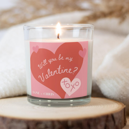 Valentine's Day Gift for Her Personalized Heart Candle