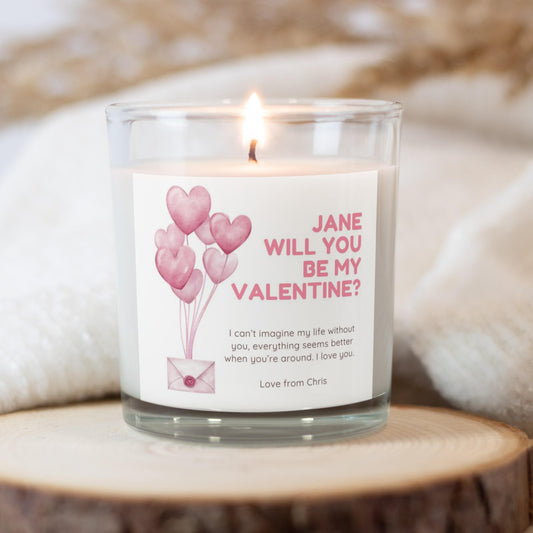 Be My Valentine Personalized Candle