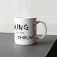 king of the throne mug, funny toilet humor mug, gag gift coffee cup, father’s day funny mug, novelty mug for men

Make him laugh with the KING OF THE THRONE mug featuring a toilet seat graphic. Durable ceramic, microwave & dishwasher safe. Perfect gag gift for men.